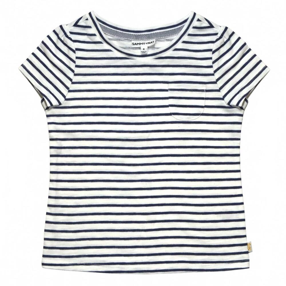 NEW SAMMY + NAT kid's darcy pocket tee in blue